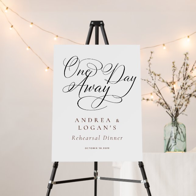 Elegant Rehearsal Dinner | Welcome Party Poster (In Situ (Stand))