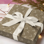 Elegant Reindeer Burlap Brown Monotone Christmas Wrapping Paper<br><div class="desc">Classically elegant Christmas holiday gift wrap featuring a monotone reindeer silhouette pattern. Perfect decorative gift wrapping paper for all your holiday gifting.</div>