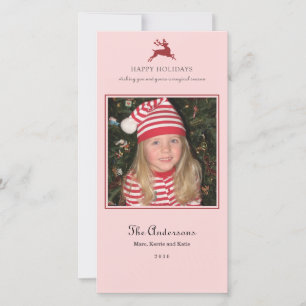 Elegant Reindeer Christmas Photo Card