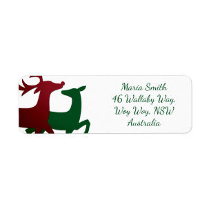 Elegant reindeer label