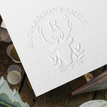 Elegant Reindeer Monogram Family Crest Embosser<br><div class="desc">Celebrate the magical and festive holiday season with our custom reindeer family crest embosser. Design features an elegant reindeer monogram crest design. Customize with monogram initial and family signature. Original artwork by Moodthology.</div>
