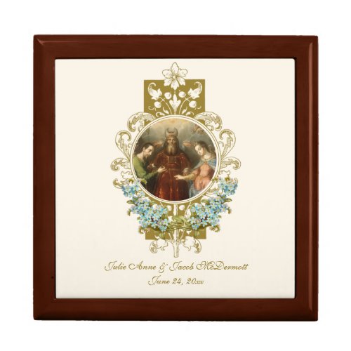 Elegant Religious Catholic Mary Joseph Wedding Gift Box