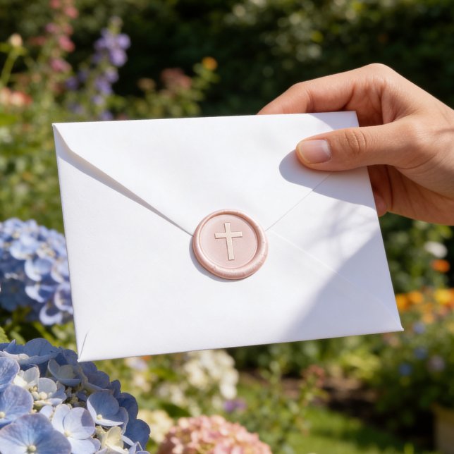 Elegant Religious Cross Wax Seal Stamp (Creator Uploaded)