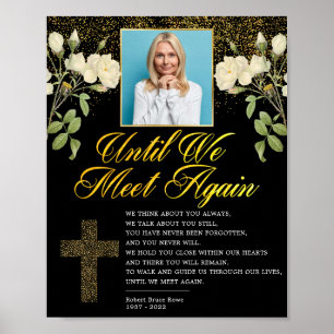 Elegant Religious Photo Funeral Poem Sign