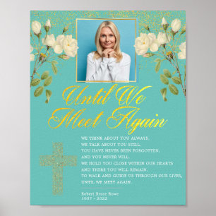 Elegant Religious Photo Funeral Poem Sign