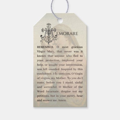 Elegant Religious Virgin Mary Jesus Marian Prayer Gift Tags