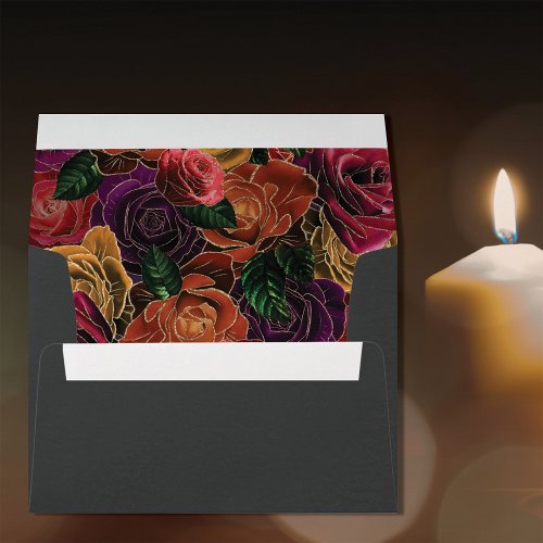 Elegant Remembrance Death Floral Envelope