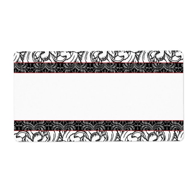 Elegant Renaissance Engraver Antique Style Label (Front)