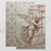 Elegant Renaissance Sanguine Chalk Sketch Fine Art (Front/Back)
