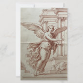 Elegant Renaissance Sanguine Chalk Sketch Fine Art (Front)