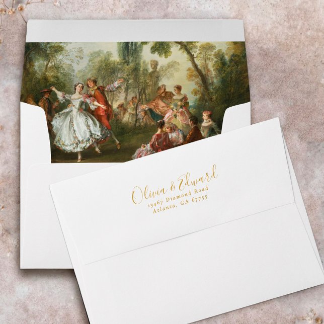 Elegant Renoir Vintage Art Lined Envelope (Creator Uploaded)