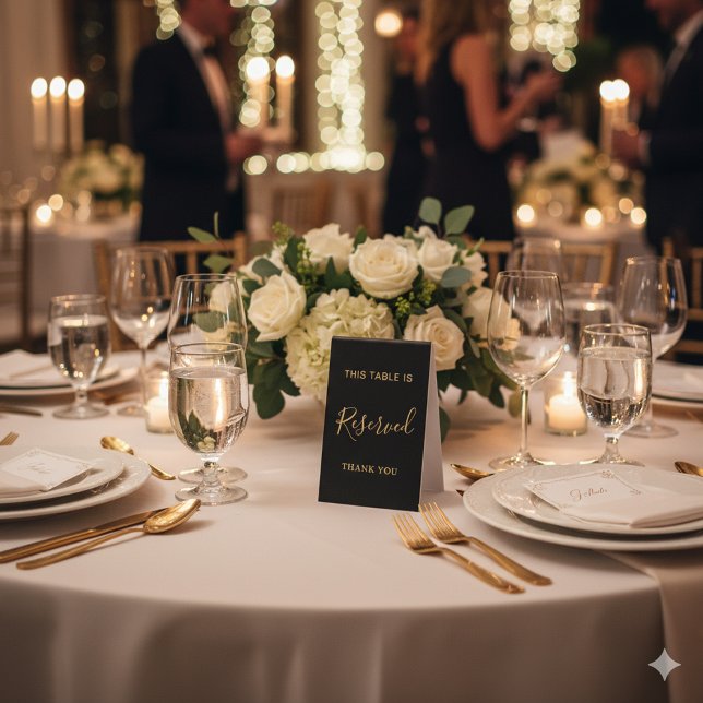 Elegant Reserved Display Table Tent for Events (Creator Uploaded)