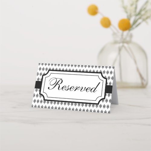 Elegant Reserved Seating Cards Table Sign
