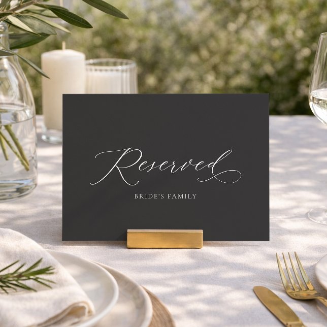 Elegant Reserved Wedding Seat Sign Invitation (Creator Uploaded)