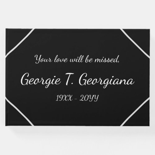 Elegant Respectable FuneralMemorial Guestbook