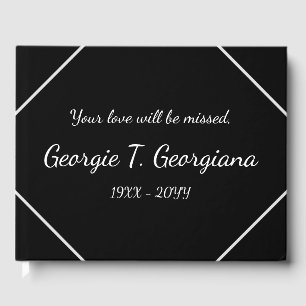 Elegant, Respectable Funeral/Memorial Guestbook