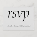 [ Thumbnail: Elegant & Respectable "RSVP" Postcard ]