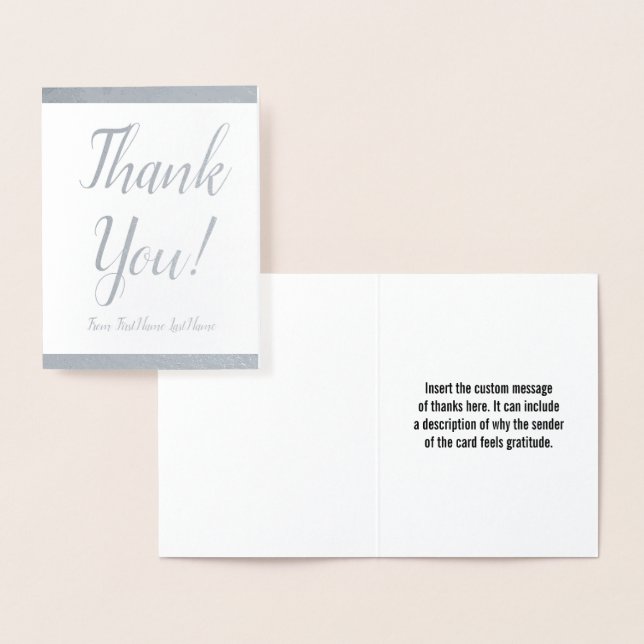 Elegant, Respectable "Thank You!" Card (Display)
