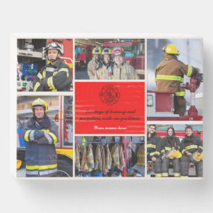 Elegant Retired Firefighter Gift Custom Wooden Box