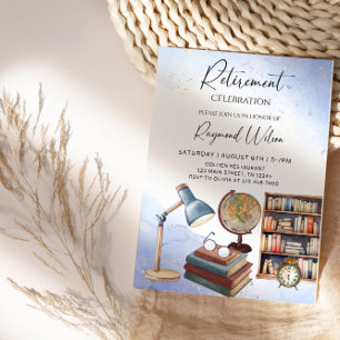 Elegant Retired Teacher Retirement Party Invitation