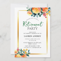Elegant Retirement Celebration Invitation