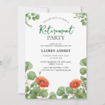 Elegant Retirement Celebration Invitation