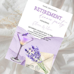Elegant Retirement Dinner - Cheers to Retirement Invitation