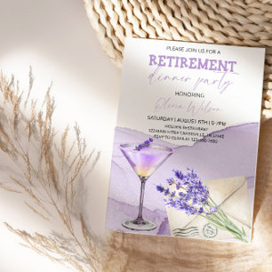 Elegant Retirement Dinner Party Invitation