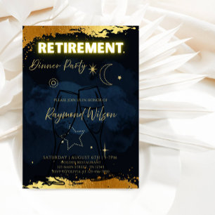 Elegant Retirement Dinner Party Invitation