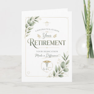 Elegant Retirement Gift for Doctor Appreciation Card
