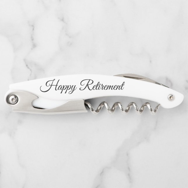 Elegant retirement gift personalized bottle opener (Front)