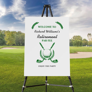 Elegant Retirement Golf Club Wreath Themed Party Foam Board