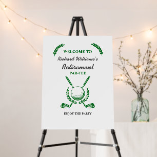 Elegant Retirement Golf Club Wreath Themed Party Foam Board