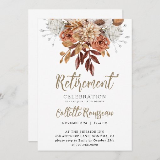 Elegant Retirement Party Invitation | Zazzle