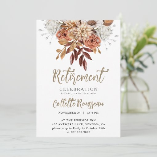 Elegant Retirement Party Invitation | Zazzle