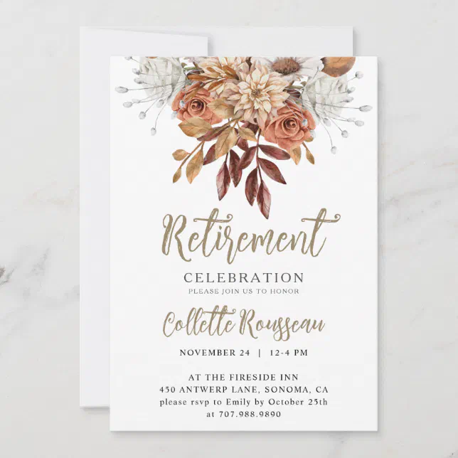 Elegant Retirement Party Invitation | Zazzle