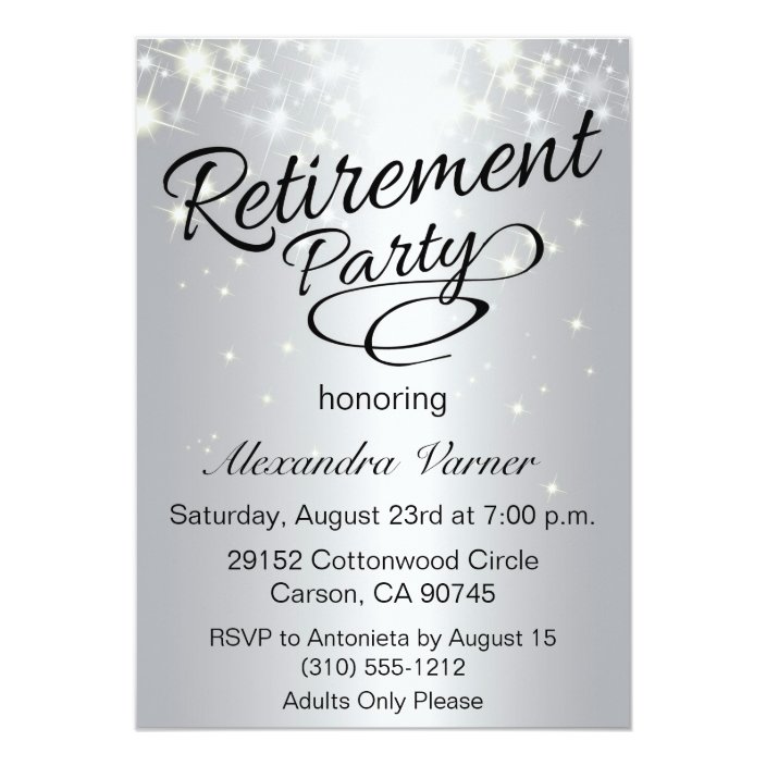 Elegant Retirement Party Invitation - Silver | Zazzle.com