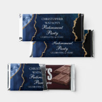 Elegant Retirement Party Navy Blue Gold Custom
