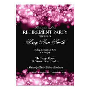 Pink Retirement Party Invitations | Zazzle