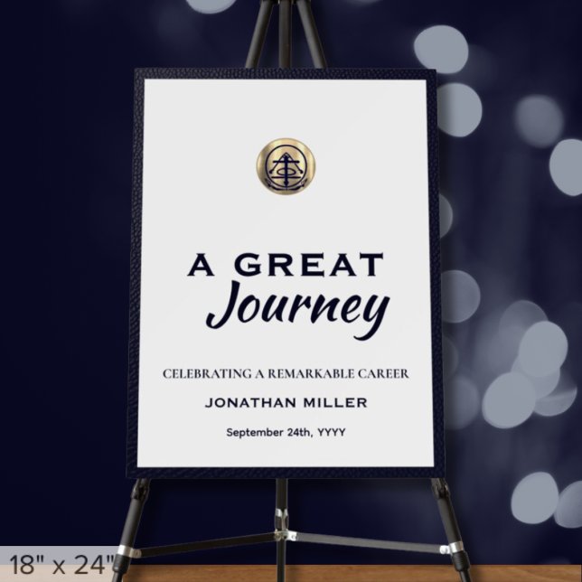 Elegant Retirement Party Welcome Sign (Creator Uploaded)