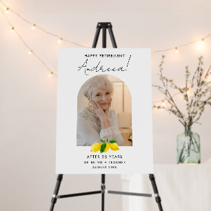 Elegant Retirement With Photo And Yellow Lemon Foam Board