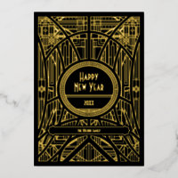 Elegant retro art deco New Year