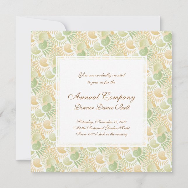 Elegant Retro Art Deco Roaring Twenties Miami Chic Invitation (Front)