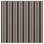 Elegant retro black and burgundy stripped pattern fabric