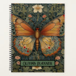 Elegant retro boho butterfly botanical greenery planner<br><div class="desc">Immerse yourself in the enchanting allure of this elegant bohemian dragonfly artwork, where nature's elegance meets timeless artistry. Set against a lush forest backdrop, this exquisite piece captures the serene beauty of a verdant woodland, rich with intricate details of flora and towering trees. The butterfly, adorned with delicate wings, gracefully...</div>