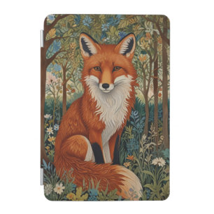 Elegant retro boho red fox woodland animal iPad mini cover
