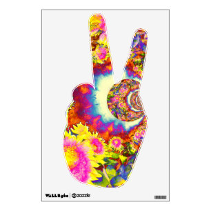 Elegant retro boho watercolor sunflower fields wall decal