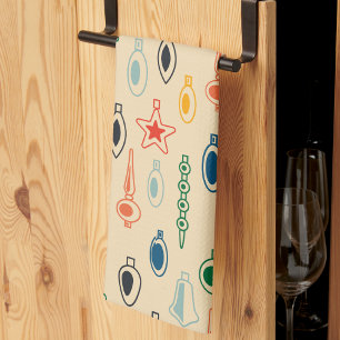 Elegant Retro Christmas Kitchen Towel