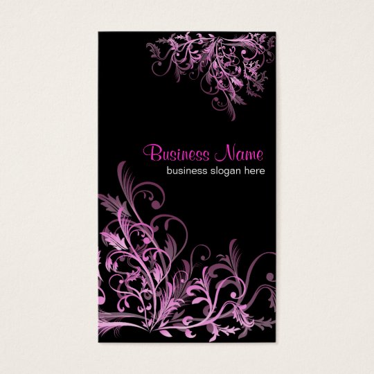 Elegant Retro Cyclam Flower Swirls 2 Business Card