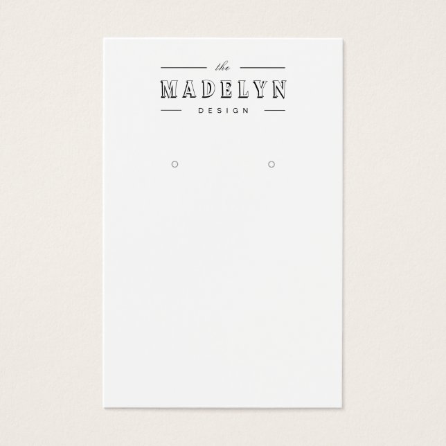 Elegant retro deco custom jewelry earring display (Front)